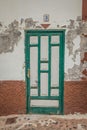 Old green and white wooden doors Royalty Free Stock Photo