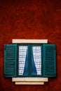 Old green window italian style Royalty Free Stock Photo