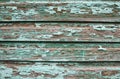 Old green wooden board texture with peeling paint, vintage wood background Royalty Free Stock Photo