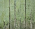 Old green wooden fence