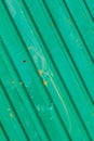 Old green zinc wall Royalty Free Stock Photo