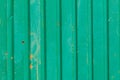 Old green zinc wall Royalty Free Stock Photo