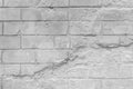 Old grey broken brickwork wall texture cement gray concrete background