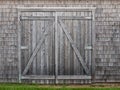 Old cedar barn doors Royalty Free Stock Photo