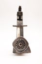 Old grey mincer machine Royalty Free Stock Photo