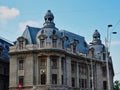 An Old Grey Stone House With Turrets, Bucharest, Romania