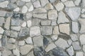 Old grey stone pavement background Royalty Free Stock Photo
