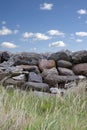 Old grey stone wall in county Kerry Ireland Royalty Free Stock Photo