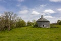 Old Grey Wooden Round Barn Royalty Free Stock Photo