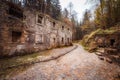 Old ground mill in the woods