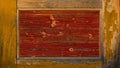 Old grunge abstract brown red colorful painted wooden frame board wall table texture - Colored rustic weathered aged old wood Royalty Free Stock Photo