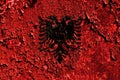 Old grunge Albania background flag