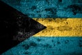 Old grunge Bahamas background flag