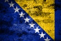 Old grunge Bosnia and Herzegovina background flag Royalty Free Stock Photo