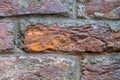 Old grunge brick wall. Closeup view