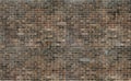 Old grunge brown brick wall texture background