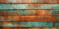 Old grunge copper bronze rusty texture background. Distressed cracked patina siding. Royalty Free Stock Photo