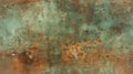 Old grunge copper bronze rusty texture background. Distressed cracked patina siding. Generative AI Royalty Free Stock Photo