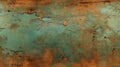 Old grunge copper bronze rusty texture background. Distressed cracked patina siding. Generative AI Royalty Free Stock Photo