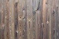 Old grunge dark brown wood panel pattern with beautiful abstract grain surface texture, vertical striped background or backdrop i