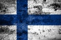 Old grunge Finland background flag