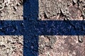 Old grunge Finland background flag
