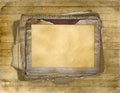 Old grunge frame on the antiquarian background