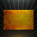 Old grunge gold metal plate