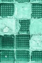 Old grunge green glass tiles background Royalty Free Stock Photo