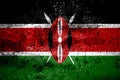 Old grunge Kenya background flag