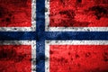 Old grunge Norway background flag