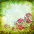 Old grunge paper ,flower pattern Royalty Free Stock Photo