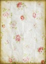 Old grunge paper ,flower pattern Royalty Free Stock Photo