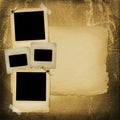 Old grunge paper slides on the background