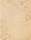 Old grunge paper with vintage victorian style Royalty Free Stock Photo