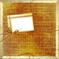 Old grunge photoalbum for photos with bow Royalty Free Stock Photo