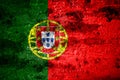 Old grunge Portugal background flag