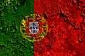 Old grunge Portugal background flag