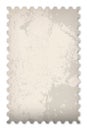 Old grunge postage stamp. Clean postage stamp template. Postage stamp border. Mockup postage stamp with shadow. Blank postage Royalty Free Stock Photo