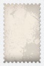 Old grunge postage stamp. Clean postage stamp template. Postage stamp border. Mockup postage stamp with shadow. Blank postage Royalty Free Stock Photo