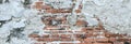 Old grunge red brick wall banner background Royalty Free Stock Photo