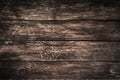 Old grunge rustic dark scratched wood texture background. Text space, empty template