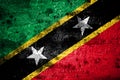 Old grunge Saint Kitts and Nevis background flag