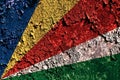 Old grunge Seychelles background flag Royalty Free Stock Photo