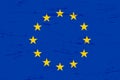 Old Grunge Textured European Union Flag