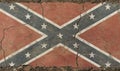 Old grunge vintage American US Confederate flag Royalty Free Stock Photo