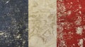 Old grunge vintage faded France republic flag