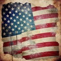 Old grunge vintage flag, USA grunge flag, retro flag, Grunge American flag, retro flag background, memorial day Ai Generative