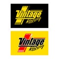 Old grunge vintage race colorful labels Royalty Free Stock Photo