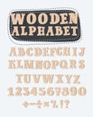 Old Grunge Wooden Alphabet, vector set with all Letters, ready for your Text Message, Title or Logos Design Royalty Free Stock Photo